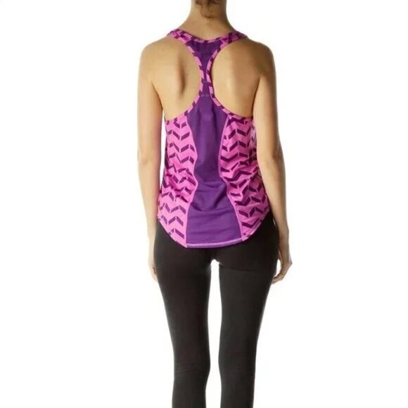 Lucy Purple Chevron Racerback Tank Top - Picture 3 of 6